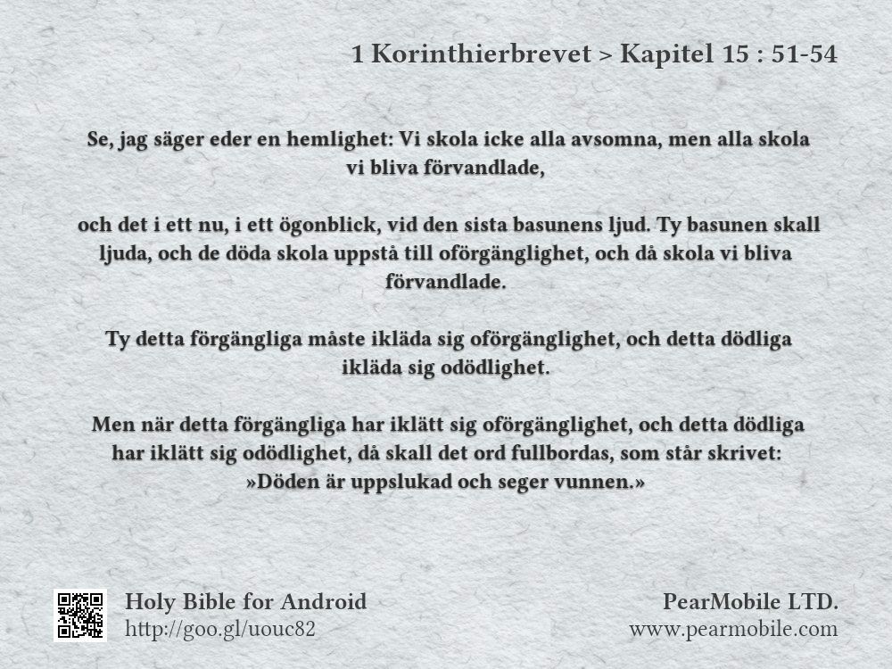 1 Korinthierbrevet, Kapitel 15:51-54